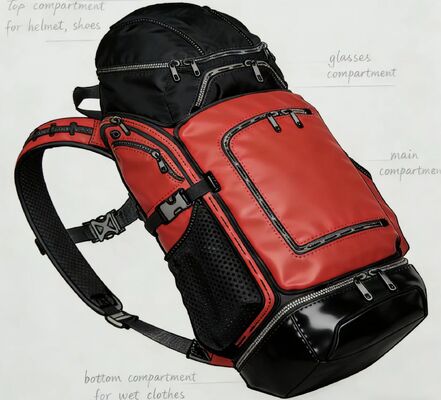 Spor çantası ve spor salonları için su geçirmez poliester ve yansıtıcı şeritler