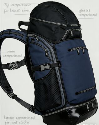 Yansıtıcı şeritleri ve spor salonuna seyahat etmek için 5 bölme ile su geçirmez polyester açık hava spor çantası