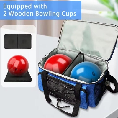 Özel Spor Bowling Tote Çantası Bowling Ekstra Aksesuarları İki Top Tote Çantası Yastıklı Top Sahibi