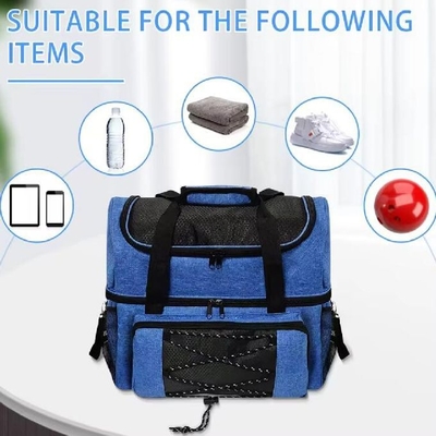 Özel Spor Bowling Tote Çantası Bowling Ekstra Aksesuarları İki Top Tote Çantası Yastıklı Top Sahibi