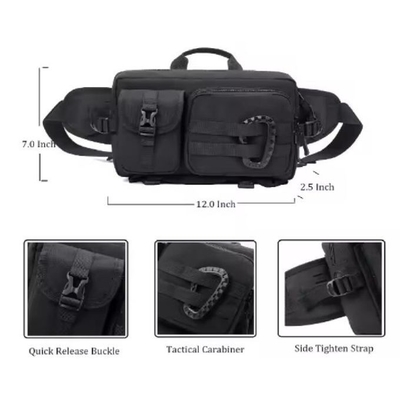Erkeklerin Dışarıdaki Crossbody Fanny Paketi Çok yönlü Yürüyüş Göğüs Bel Çantası