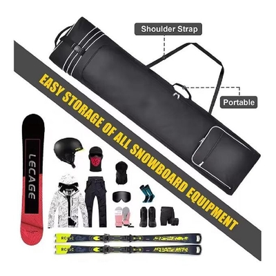 Su geçirmez yastıklı snowboard seyahat çantası tekerlekli katlanabilir snowboard çantası