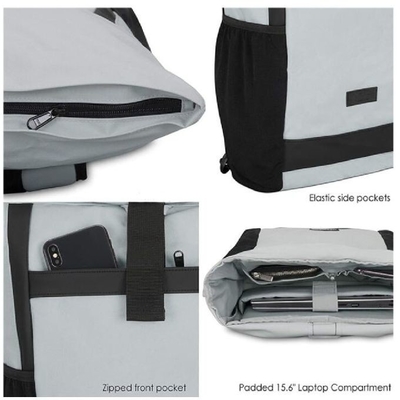 Su geçirmez Unisex Rolltop Laptop Sırt Çantası OEM ODM Mevcuttur