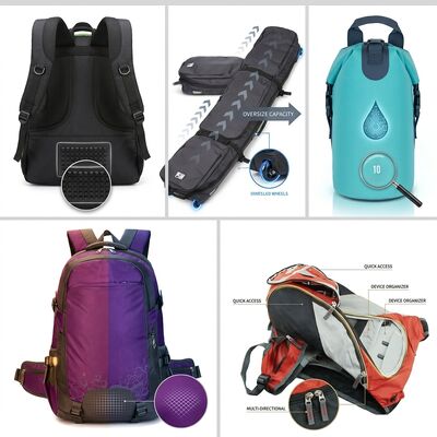 Havalandırmalı Ayakkabı Bölmeli Ağır Hizmet Tipi 600D Polyester Spor Salonu Spor Çantası, Geniş Kapasiteli Seyahat Spor Ekipmanları